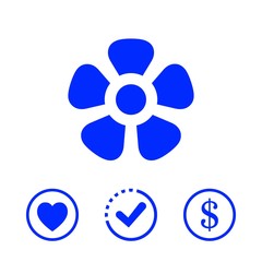 fan air propeller icon stock vector illustration flat design