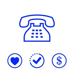 phone icon stock vector illustration flat design