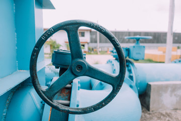 valve at water treatment plant
