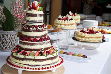 cakes served in a restaurant during an event