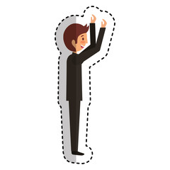 businessman avatar character icon vector illustration design