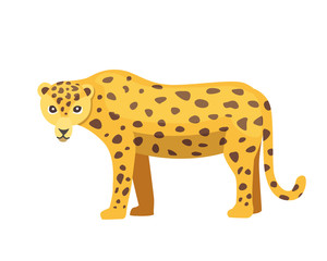 Jaguar cat panther cartoon illustration