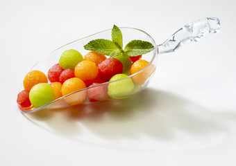 bolitas de melon y sandia