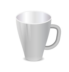 photorealistic white cup