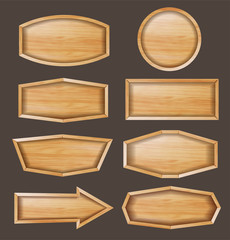 Vector wood sign background