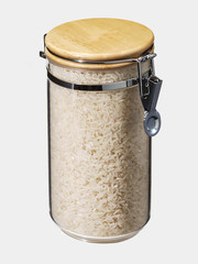 bottled white rice