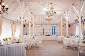 The decorations for wedding restaurant