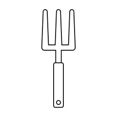 garden rake isolated icon vector illustration design