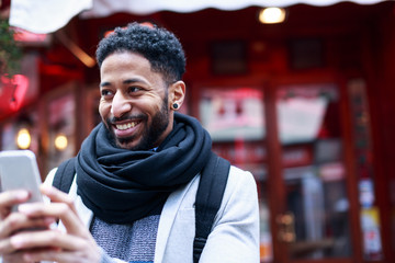 Young Black Man Having Fun In Latin Quarter