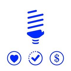 bulb icon stock vector illustration flat design