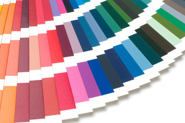 Color swatch, catalog. Colored palette of paint