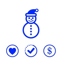 snowman icon stock vector illustration flat design