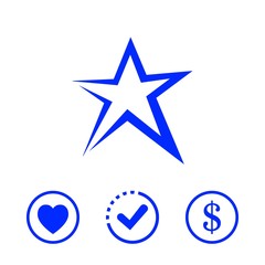 Obraz premium star icon stock vector illustration flat design