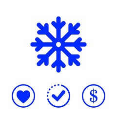 scresnowflake icon stock vector illustration flat design