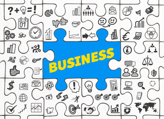 Business / Puzzle mit Symbole