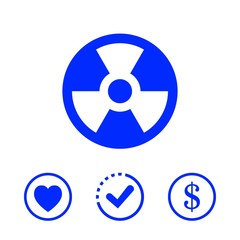 radioactive icon stock vector illustration flat design