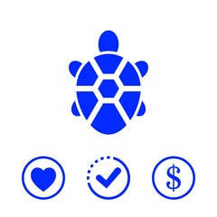Fototapeta premium turtle icon stock vector illustration flat design