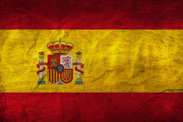 Spain Flag on Paper