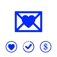 Valentine icon stock vector illustration flat design