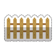 farm fence isolated icon vector illustration design