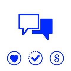Speech Bubbles Icon. Chat pictogram icon stock vector illustration