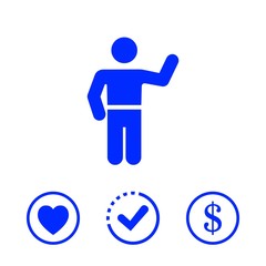 man icon stock vector illustration flat design