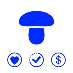 mushroom icon stock vector illustration flat design