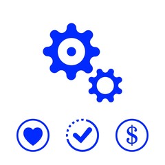 gear icon stock vector illustration flat design