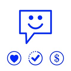 Speech Bubbles Icon. Chat pictogram icon stock vector illustration