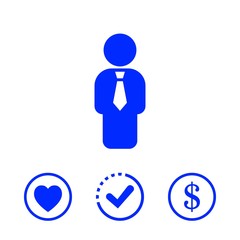Man icon stock vector illustration flat design