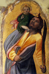 Antonio Vivarini: Saint Christopher, Altarpiece in Euphrasian Basilica in Porec, Croatia