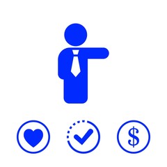 Man icon stock vector illustration flat design