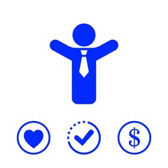 Man icon stock vector illustration flat design