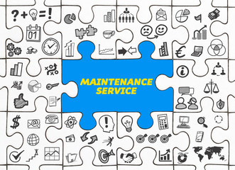 Maintenance Service / Puzzle mit Symbole