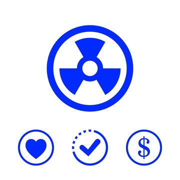 radioactive icon stock vector illustration flat design
