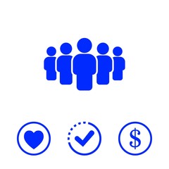 people with the leader icon stock vector illustration flat design