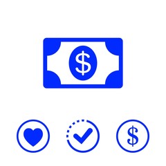 dollar money icon stock vector illustration flat design