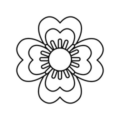 cute flower isolated icon vector illustration design