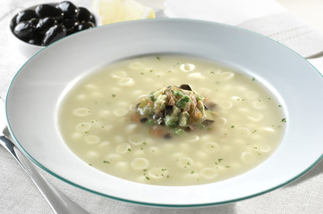 soup with pasta and vegetables