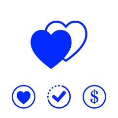 heart icon stock vector illustration flat design