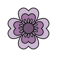 cute flower isolated icon vector illustration design