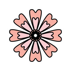cute flower isolated icon vector illustration design