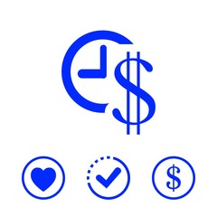money time icon stock vector illustration flat design