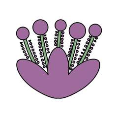 cute flower isolated icon vector illustration design