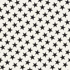 Trendy Texture With Scattered Geometric Shapes. Vector Seamless Pattern.