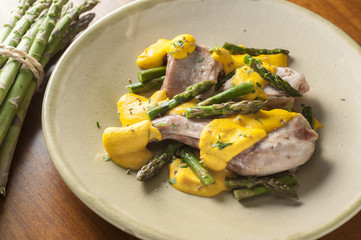 rabbit with vegetables sauce