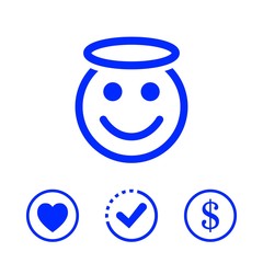 angel smile icon stock vector illustration flat design