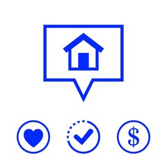 home icon stock vector illustration flat design