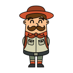 boy scout character icon vector illustration design