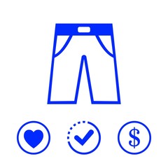 pants icon stock vector illustration flat design